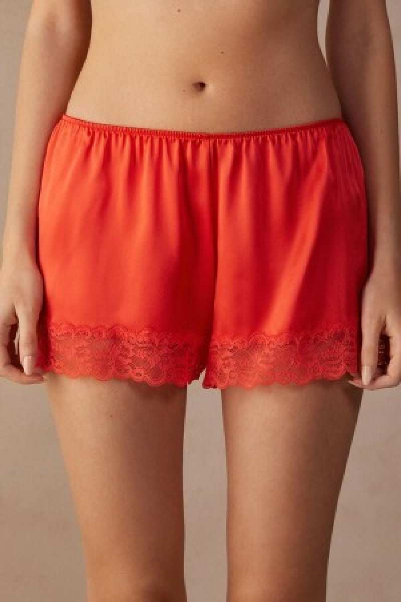 Intimissimi Silk Shorts Oranje | DBEKV70014